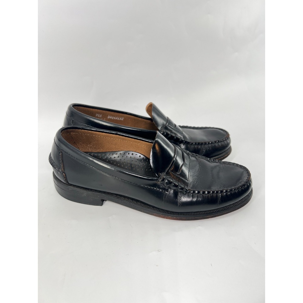 Sebago Classic Handsewns Leather Penny Loafers 9.5 E Black Genuine Preppy Ivy